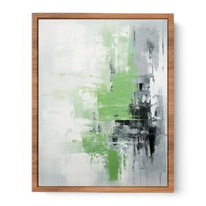 Green Grey Abstract Painting Poster