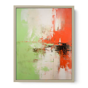 Abstract Painting Red Green Art Print