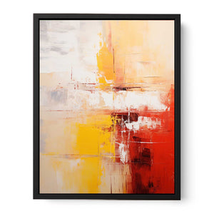 Abstract Painting Yellow Red Canvas Print