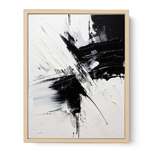 Black White Abstract Painting Streched canvas