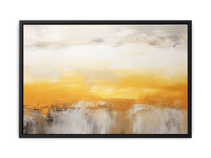 Abstract Yellow Brown Painting Canvas Print