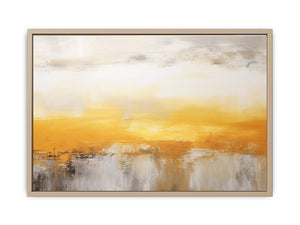 Abstract Yellow Brown Painting Art Print