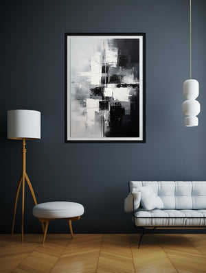 Black And Grey Abstract Painting