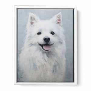 White Dog Framed Print