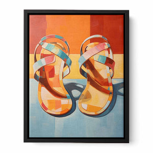 Slippers Artwork Canvas Print