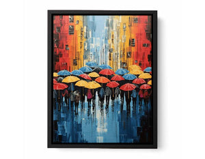 Umbrella Modern Art Painting Canvas Print