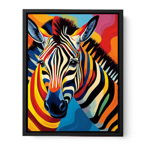 Two Zebra Striped Convergence Canvas Print