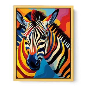 Two Zebra Striped Convergence Streched canvas