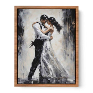 Black And White Couple Dance Modern Painting Poster