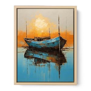 Blue Boat Art Print