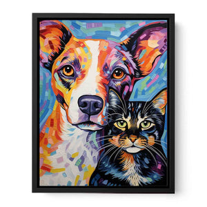 Cat Dog Canvas Print