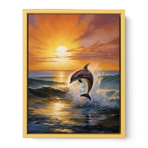 Modern Dolphin Streched canvas