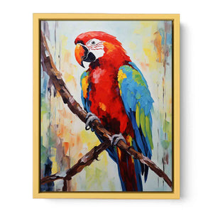 Red Parrot Modern Art Painting Streched canvas