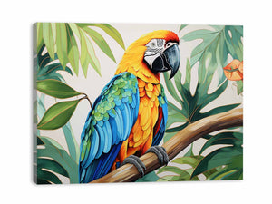 Modern Tropical Parrot Painting