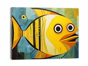 Modern Golden Fish Art Painting