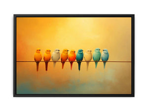 Brids on Branch Canvas Print