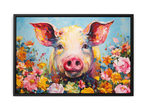 Pig Modern Art Painting Canvas Print