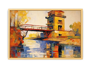 Building Modern Art Painting Streched canvas