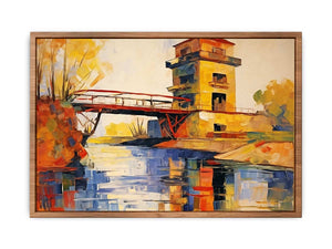 Building Modern Art Painting Poster