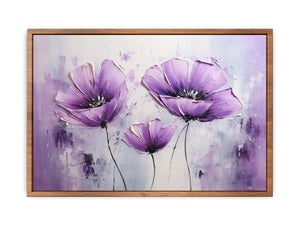 Purple Flowers Art Painting Poster