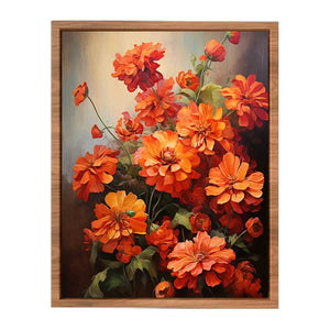 Flower Orange Art Painting Poster