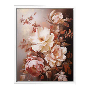 Brown Flower Art Painting Framed Print