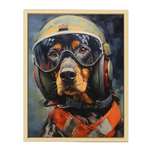 Dog wearing Helmet Modern Art Art Print