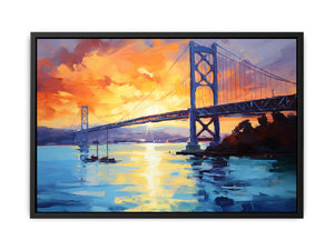 Sunset Bridge Canvas Print