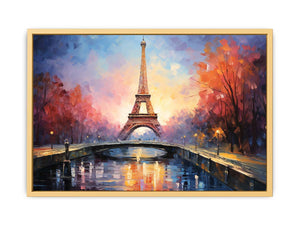 Eiffel Sunset Streched canvas