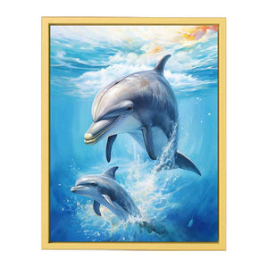 Dolphin Artwork Streched canvas