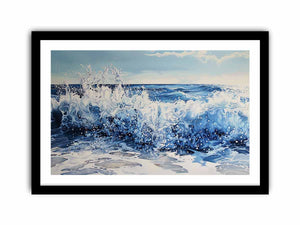 Splashing Waves Art Print