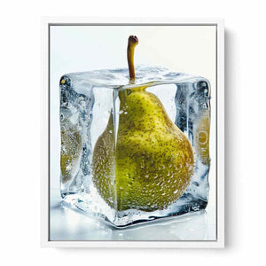 Pear in Ice Framed Print