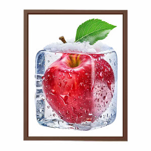 Red Apple in Ice Poster