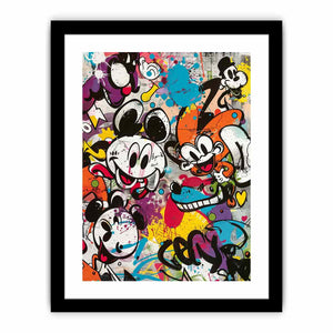 Cartoon Gafiti Art Print