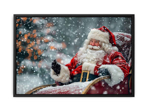 Santa Sleigh Painting