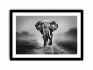 Elepahant Running Art Print