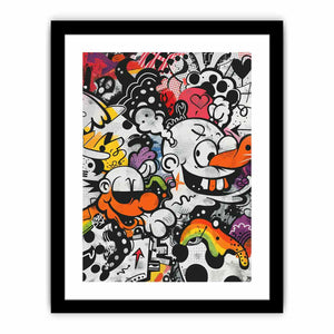 Cartoon Gafiti Art Print