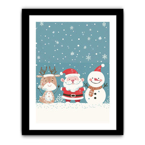 Santa Friends Art Print