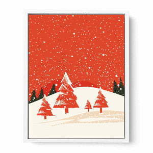 Red Christmas Tree Framed Print