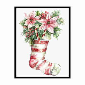 Christmas Striped Stockings Painting