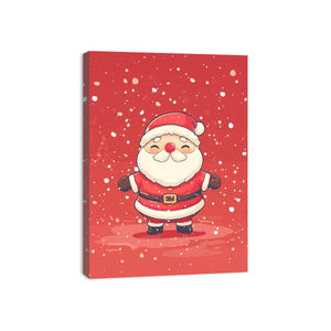 Santa in The Snow Canvas Print