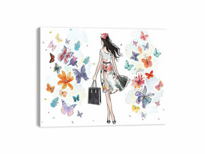 Butterfly Girl Canvas Print