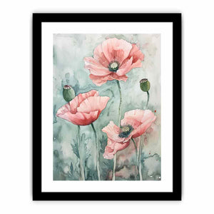 Watercolor Poppies Art Print