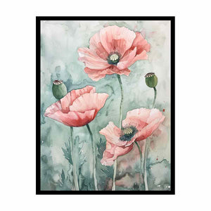 Watercolor Poppies Painting