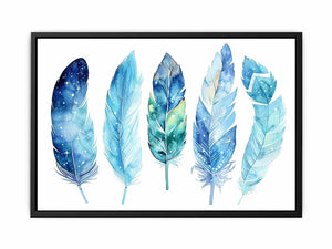 Blue Feathers Painting