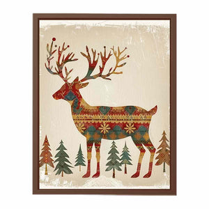 Retro Reindeer Poster