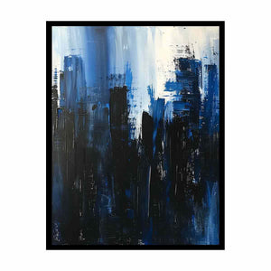 Abstract Skyline Blue Painting