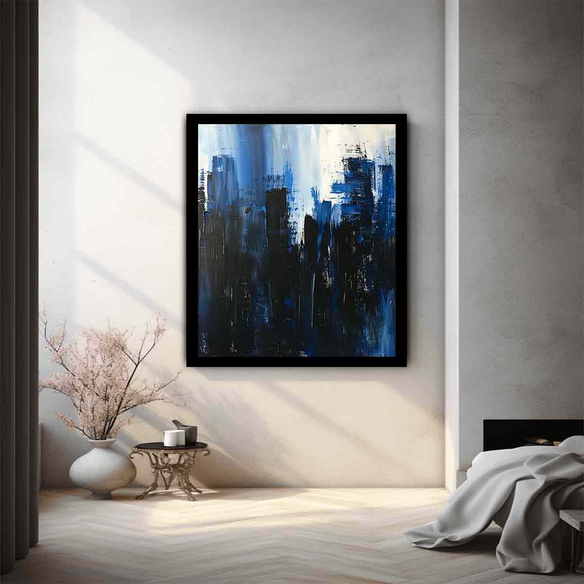 Abstract Skyline Blue