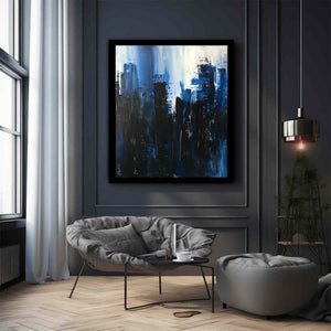 Abstract Skyline Blue
