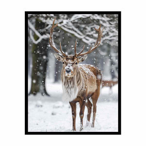 Reindeer in Snow Painting